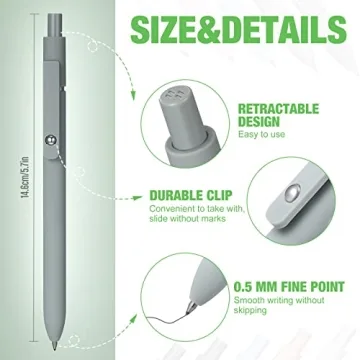 Chinco Gel Ink Pens - Quick Dry, Smooth Writing Set