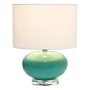 Lalia Home 15.25" Stylish Blue Bedside Table Lamp