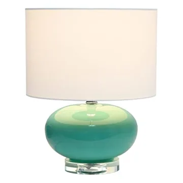 Lalia Home 15.25" Stylish Blue Bedside Table Lamp