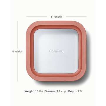 Caraway Non Toxic Glass Food Storage Container - 4.4 Cup