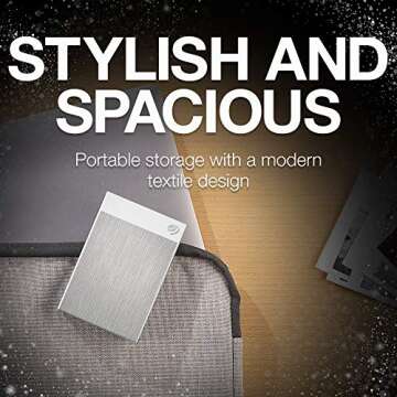 Seagate Backup Plus Ultra Touch HDD 2TB External Hard Drive – White USB-C USB 3.0, 1yr Mylio Creat...