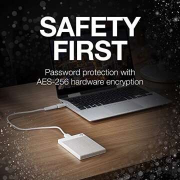 Seagate Backup Plus Ultra Touch HDD 2TB External Hard Drive – White USB-C USB 3.0, 1yr Mylio Create, 4 month Adobe Creative Cloud Photography plan and Rescue Services (STHH2000402)