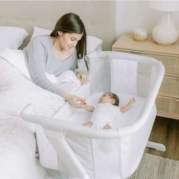 Baby Delight Beside Me Dreamer Bassinet | Bedside Sleeper | 6-Position Height Adjustment | Driftwood Grey