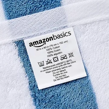 Soft Sky Blue Cabana Stripe Beach Towels for All