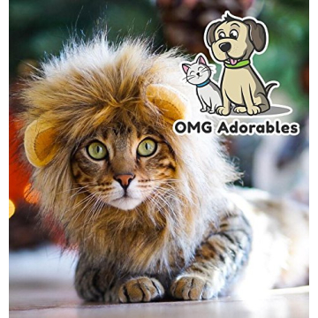 Adorable Lion Mane Costume for Cats - OMG Adorables
