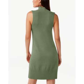 Chang Yun Women's Sleeveless Turtleneck Sweater Dresses 2024 Casual Knit Pullover Sweaters Dressy Bo...