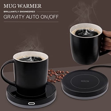 Smart Coffee Cup Warmer Set with Auto On/Off Feature