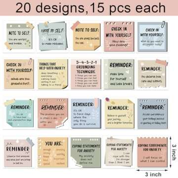 Motipuns 300 Pcs Mental Health Stickers Reminder Decals Laptop Water Bottle Positive Waterproof Stic...