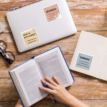 Motipuns 300 Pcs Mental Health Stickers Reminder Decals Laptop Water Bottle Positive Waterproof Stickers Psychology Affirmations Feelings Mental Health Decor for Adult(Warm Color)