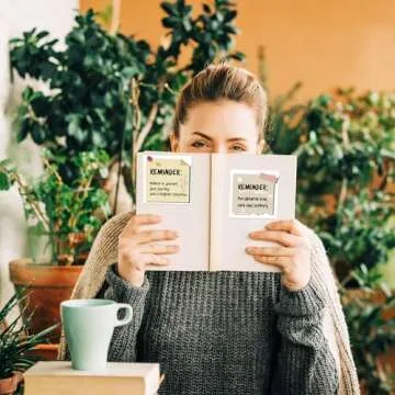 Motipuns 300 Pcs Mental Health Stickers Reminder Decals Laptop Water Bottle Positive Waterproof Stickers Psychology Affirmations Feelings Mental Health Decor for Adult(Warm Color)