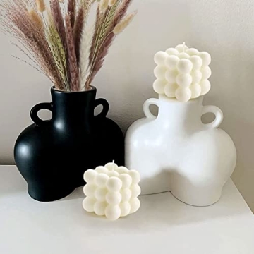 Vanilla Scented Bubble Cube Candles Elegant Home Decor