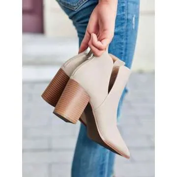 Stylish SERAIH Womens Pointed Toe Ankle Booties