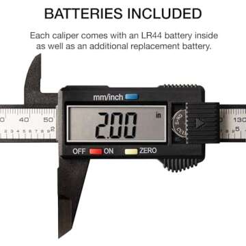 NEIKO 01417A 6” Digital Caliper | Electronic Measuring Tool | Range of 0-6”or 0-150mm | Inch and Millimeters | Large LCD Display | External and Internal Measuring Jaw | Zero Setting and Auto Off