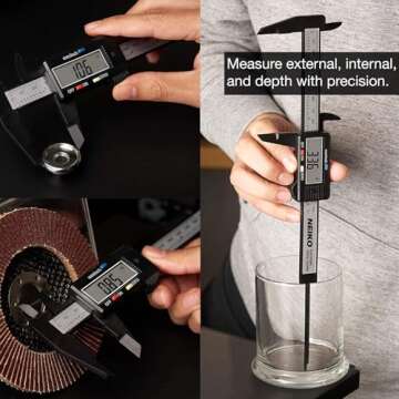 NEIKO 01417A 6” Digital Caliper | Electronic Measuring Tool | Range of 0-6”or 0-150mm | Inch and Millimeters | Large LCD Display | External and Internal Measuring Jaw | Zero Setting and Auto Off