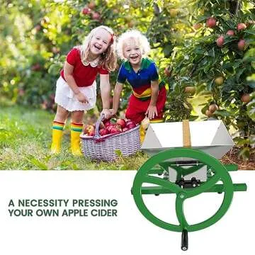 Fruit and Apple Crusher - 7L Stainless Steel Manual Juicer Grinder, Fruit Scratter Pulper for Wine and Cider Pressing