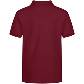 Nautica Big Boys' School Uniform Pique Polo - Burgundy, 18-20