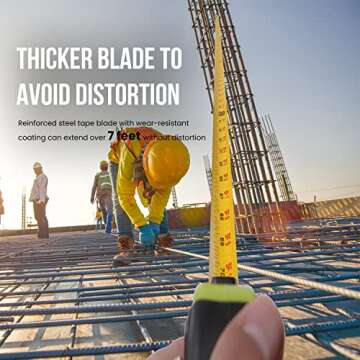 LICHAMP Tape Measure 25 ft, 6 Pack Bulk Easy Read Measuring Tape Retractable with Fractions 1/8, Multipack Measurement Tape 25-Foot by 1-Inch, C6OG