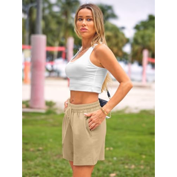 Comfy Women's Athletic Gym Shorts with Pockets - EFAN