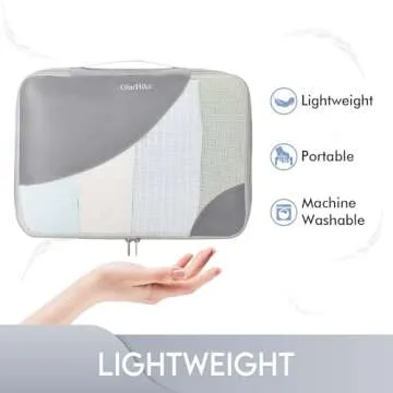 OlarHike 6 Set Packing Cubes for Travel, Luggage Organizer Bags for Travel Accessories Travel Essentials, Travel Cubes for Carry on Suitcases，3 Various Sizes(Large,Medium,Small)