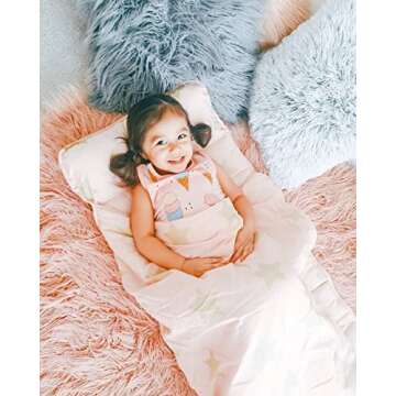 Wildkin Original Nap Mat with Reusable Pillow for Boys & Girls, Perfect for Elementary Daycare Sleep...