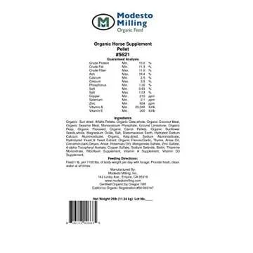 Modesto Milling Organic Non GMO Horse Supplement Pellets