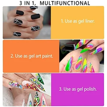 Vibrant 24 Colors Neon Painting Gel Nail Polish Set