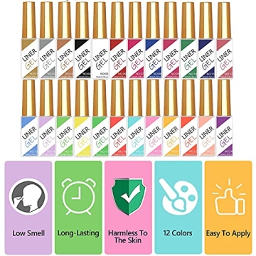 Vibrant 24 Colors Neon Painting Gel Nail Polish Set