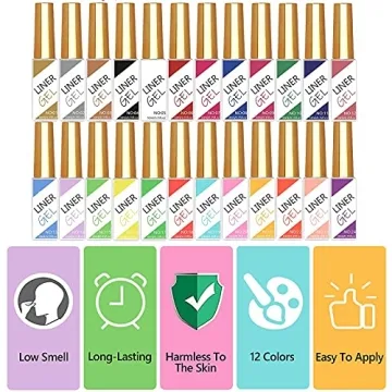 Vibrant 24 Colors Neon Painting Gel Nail Polish Set