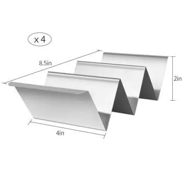 DkOvn Taco Holder Set - Stainless Steel, Easy to Clean