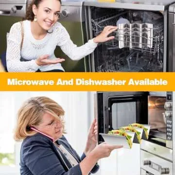 DkOvn Taco Holder Set - Stainless Steel, Easy to Clean