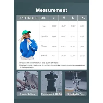 Kumufenc Women's Cozy Fleece Half Zip Pullover Hoodie