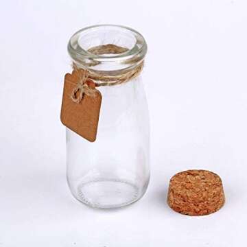 Brajttt 30Pcs Glass Jars with Cork Lids for Events