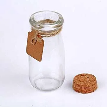 Brajttt 30Pcs Glass Jars with Cork Lids for Events