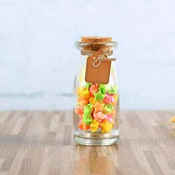 Brajttt 30Pcs Glass Jars with Cork Lids for Events