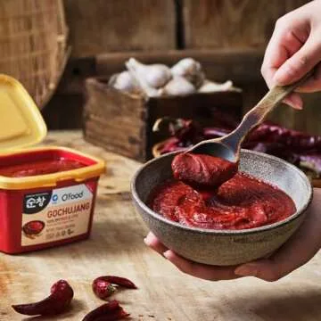 Chung Jung One O'Food Mild Gochujang 1.1lb, Korean Red Chili Pepper Paste, Spicy, Sweet and Savory Sauce, Traditional Fermented Condiment, 100% Brown Rice