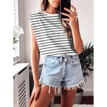Trendy ANRABESS Women's Sleeveless Tank Tops for Summer
