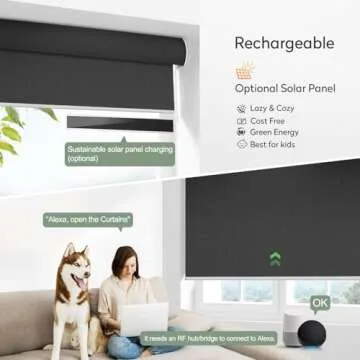 ZSHINE Motorized Blackout Window Blinds For Home & Office