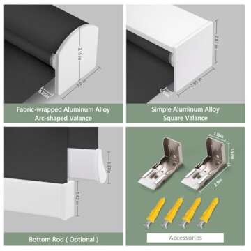 ZSHINE Motorized Blackout Window Blinds For Home & Office