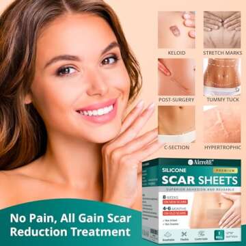 Silicone Scar Sheets,Silicone Scar Tape(1.6"x 60" Roll-1.5M), Reusable and Effective Scar Removal Sheets, Silicone Scar Removal Sheets for Surgical Scars,Healing Keloid, C-Section, Tummy Tuck