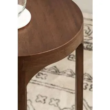 Kate and Laurel Dahl Modern Slatted Wooden Drink Table