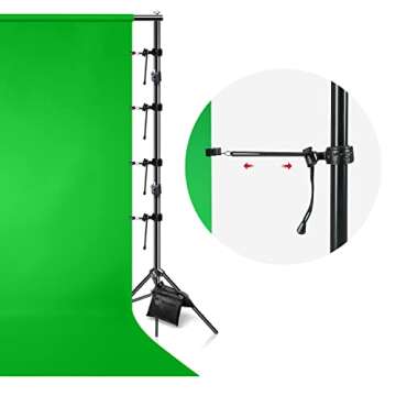Julius Studio 10 x 12 ft. Green Chromakey Backdrop Screen Photo Background, Premium Synthetic Fabric...