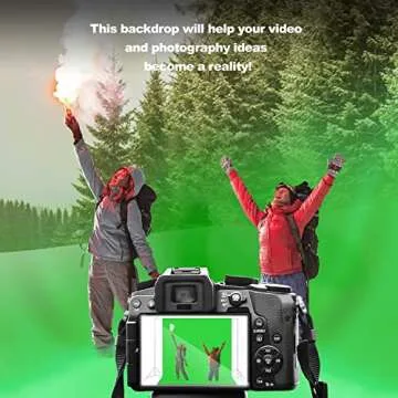 Julius Studio 10 x 12 ft. Green Chromakey Backdrop Screen Photo Background, Premium Synthetic Fabric 150GSM Thicker A+ Grade Material, Professional Photography Video Studio, Event, Streaming, JSAG474