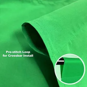 Julius Studio 10 x 12 ft. Green Chromakey Backdrop Screen Photo Background, Premium Synthetic Fabric 150GSM Thicker A+ Grade Material, Professional Photography Video Studio, Event, Streaming, JSAG474