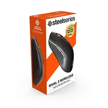 SteelSeries Rival 3 Wireless Gaming Mouse with 400+ Hour Battery Life