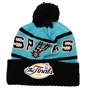 Mitchell & Ness NBA San Antonio Spurs Championship Knit Hat - One Size, 2005 Spurs