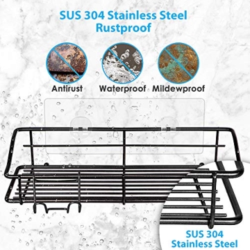 Nieifi Shower Caddy Shelf Stainless Steel Storage 2-Pack