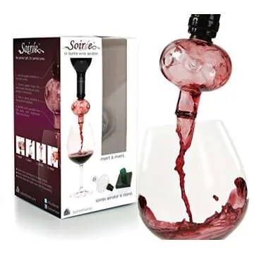 Soireehome - In Bottle Wine Aerator - For Red Wine, White Wine, And Rose Wine! - Made Of Glass, Makes Your Wine Taste Better