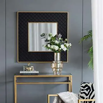 A&B Home Amber Cylindric Glass Vase - Geometrical Decorative Vase, Tabletop Home Decor, Bedroom Livi...