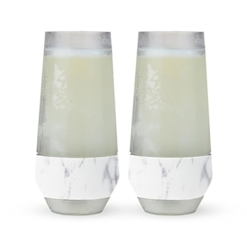 Host Champagne Freeze Stemless Chilling Wine Glasses, 9oz Set of 2, Freezer Cooling Cups, Insulated ...