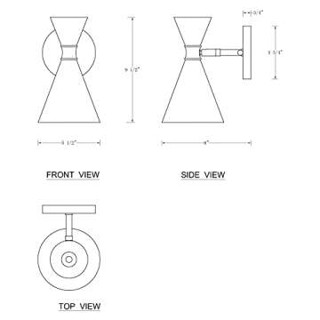 c cattleya Wall Sconce 1-Light Outer Black Inner White 360 Degree Adjustable Wall Light Fxiture for Bedroom/Living Room Hallway